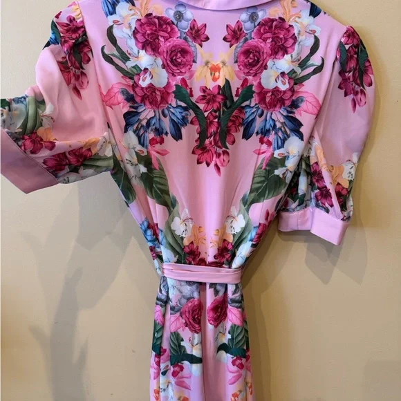 Tahari Pink Floral Blouse - Picture 4 of 5